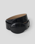 MABEL CROCO LEATHER BELT - BELT