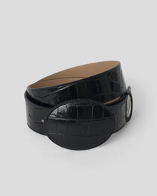MABEL CROCO LEATHER BELT - BELT