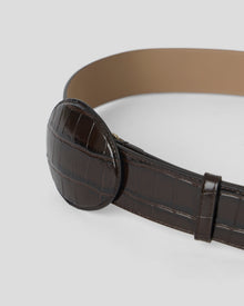MABEL CROCO LEATHER BELT - BELT