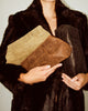 BRONTE CROC SUEDE CLUTCH - HANDBAGS