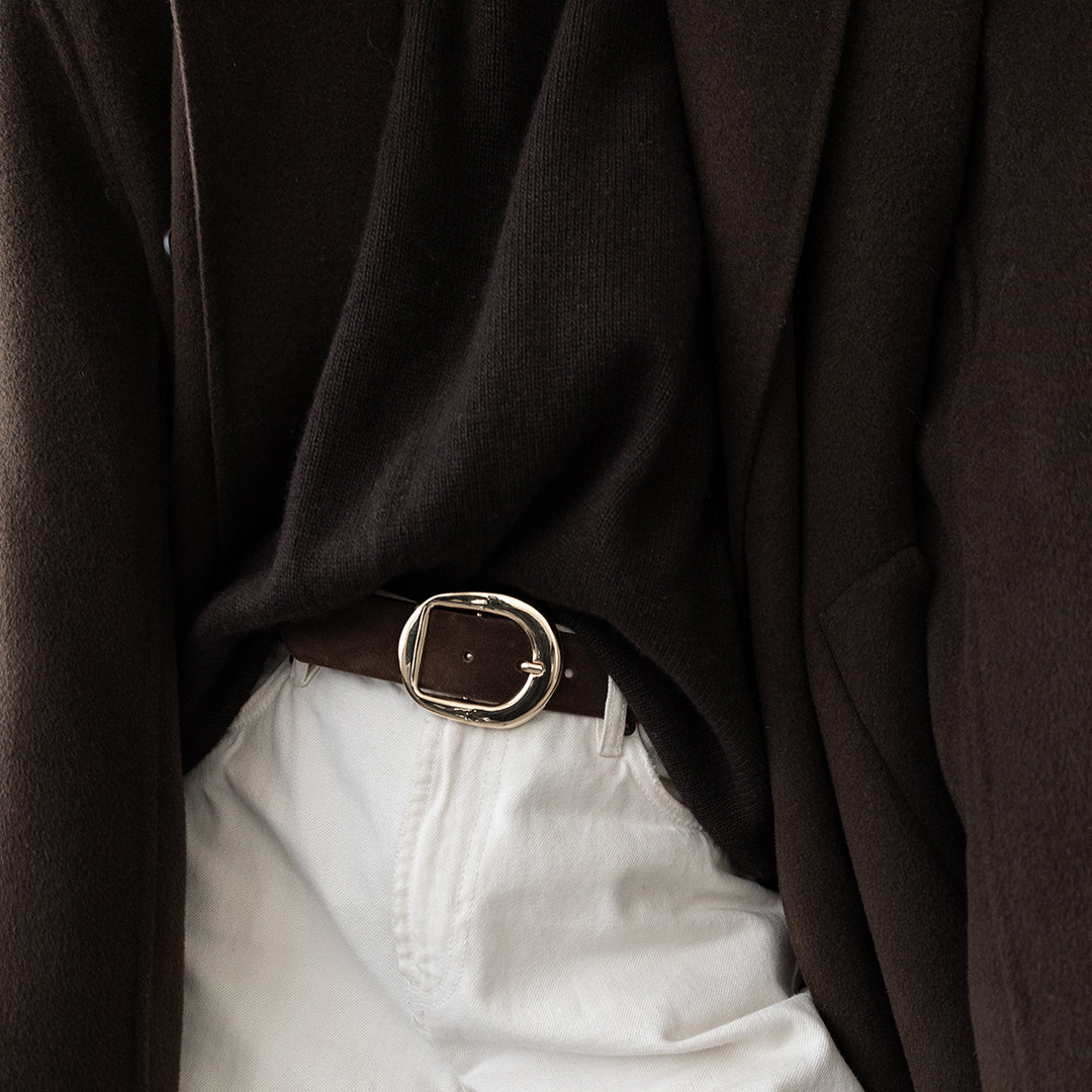 Designer leather belts and foundational fashion accessories