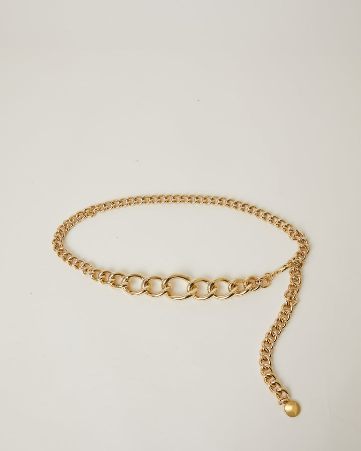 Gianna Gold tapering Chain belt