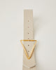 Vivie  Bone Leather Gold triangle buckle hip belt