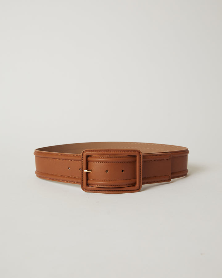 Kane Cuoio leather rectangle buckle wide waist belt