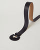 Eliana Black leather woven buckle waist belt