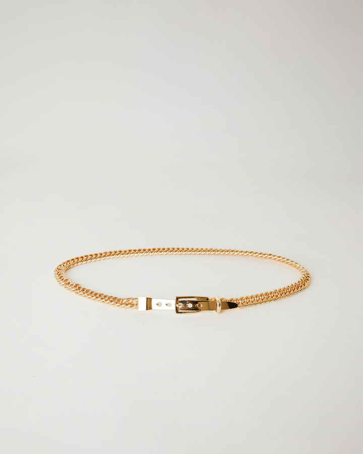 Skinny gold fashion chain belt 